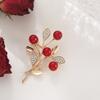 Nuevo festivo rojo nupcial aleación rama coral accesorios accesorios boda broche de perlas ropa en stock fabricante