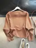 Em Estoque Nuvvem Fumê Linho Francês Viscose Manga Kimono Blusa H30252 Atacado