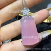 Colgante de crisoprasa verde hielo de alta calidad, bañado en plata con diamantes, amuleto de Buda con cierre de paz, colgante de jadeíta, suministro al por mayor para transmisión en vivo