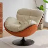 Cadeira de Sofá Nórdica Individual Giratória Varanda Sala de Estar Cadeira de Lazer Leve Luxo Cadeira Casca de Ovo Preguiçosa Banquinho de Leitura Cadeira de Lazer