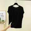 Camiseta Básica Feminina de Verão Gola V Sem Mangas em Modal Cor Sólida Fina Casual Camiseta Interna plus size Top Solto Afinando