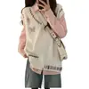 Suéter Blanco de Lazo Nuevo Tendencia Perezoso para Primavera y Otoño 2026, Elegante Top Casual Artístico Holgado Estilo Japonés