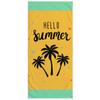 Toalla de playa con estampado de piña y gafas de sol de dibujos animados, toalla de baño de microfibra con estampado de cocotero y cojín costero.