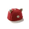 Sombrero infantil de ala suave para exteriores, sombrero de felpa cálido para bebé de otoño e invierno transfronterizo, gorra de pico de gatito dulce coreana