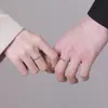 Nuevo anillo de pareja enamorada para hombre y mujer un par de anillo abierto moda anillo de pareja de onda irregular
