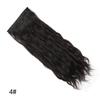 Conjunto de cuatro piezas de peluca, conjunto de cuatro piezas de cabello rizado con clip, conjunto de cuatro piezas de peluca de cabello rizado de comercio exterior, conjunto de cuatro piezas de peluca con ondulación de agua