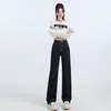 Jeans feminino slim-fit, modelagem solta, tamanho 26, cintura alta, novo estilo, efeito emagrecedor, perna reta, calça casual wide leg, suporta dropshipping