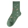 Calcetines Gruesos para Mujer, Felpa, Otoño e Invierno, Engrosados, Cálidos, de Media Pantorrilla de Algodón, Ciervo Lindo, Estilo Japonés, Versátiles Calcetines de Toalla al por Mayor