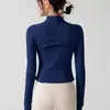 Chaqueta de Yoga para Mujer con Cuello Alto, Corte Ajustado, Top Ligero de Malla Transpirable Adelgazante, Ropa con Protección Solar, Estilo Lulu
