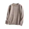 Nuevo suéter de otoño e invierno para niñas, top de manga larga con cuello redondo 2025, tejido de punto de invierno para mujer, capa base, ropa interior para niños