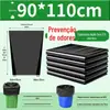 Sacos de Lixo Grandes Pretos, Extra Espessos, Extra Grandes, para Gerenciamento de Propriedades Hoteleiras, Sacos Plásticos Domésticos Extra Espessos, Estilo Boca Plana, Uso Comercial