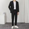 Traje informal pequeño para hombre, estilo coreano, corte entallado, moderno, elegante, de dos piezas, chaqueta de negocios, traje de dos piezas