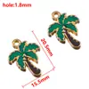 Accesorios para Joyería DIY Árbol de Coco Aleación Esmalte Colgante Serie Vacaciones en la Playa Dijes de Moda Versátil Sencillo