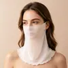 Mascarilla Facial de Seda, Suave, Cómoda, Transpirable, Mascarilla de Protección Solar de Media Cara, Máscara de Seda de Morera para Ciclismo, Color Sólido, Refrigerante para el Cuello