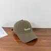 Nova Boné de Beisebol Bordado com Letra para Primavera e Verão Masculino Versátil para Rosto Grande Mostrando Rosto Pequeno Protetor Solar Boné Feminino Tendência