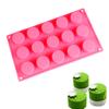 Molde de silicona para pastel cilíndrico de 6, 8 o 15 cavidades, venta al por mayor, para hornear, redondo, cilíndrico, geométrico, postre, Chocolate Touch