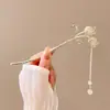 Horquilla de Pelo con Borla Estilo Chino para Caminar para Mujer, Peineta de Gama Alta, Adorno para el Cabello, Nuevo Disco de Pelo Antiguo, Accesorios Hanfu Cheongsam