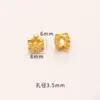 Accesorios Chapados en Oro que Conservan el Color Joyería DIY Oro Antiguo Cuentas Espaciadoras de Encaje de Cuatro Caras Hilo para Pulseras Materiales para Abalorios