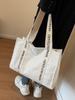 Bolso de mano de gamuza a rayas suave para mujer 2023 nuevo de gran capacidad con textura casual para mamá bolso de hombro