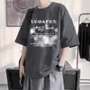 2025 Novo Estilo de Verão Manga Curta Juventude Estilo Hong Kong Fresca Camiseta de Manga Curta para Meninos Versátil Tendência Marca Top Solto