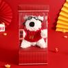 Llavero creativo de peluche de oso de Año Nuevo para coche, colgante para bolso de pareja del Año de la Serpiente, regalo pequeño, venta al por mayor