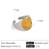 Anillos Populares Europeos y Americanos de Acero de Titanio, Bloqueo de Color Dorado 18K, Diseño Único, Anillos de Acero Inoxidable de Alta Gama al por Mayor
