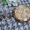 Cristal branco coluna hexagonal ponta dupla acessórios diy acessórios em estoque fornecimento vendas diretas da fábrica