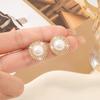 Pendientes de aguja de plata, pendientes de perlas, pendientes barrocos, estilo retro simple, temperamento de moda, luz, lujo, venta al por mayor, estilo francés para mujeres