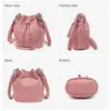 Mochila Pequeña Cruzada Casual de un Solo Hombro para Mujer, Bolso Cubo con Cordón de Gran Capacidad, Bolso Sencillo de Moda para Mujer, Tela Oxford