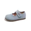 Sapatos de Couro da Moda Infantil 2025 Outono Novo Estilo para Crianças Maiores, Sapatos Individuais Antiderrapantes da Moda para Meninas, Sapatos Pequenos de Couro Resistentes ao Desgaste