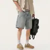 Shorts Jeans Americano de Rua Estilo Verão com Design de Tinta Salpicada para Homens 2026 Novos Retos Largos Frescos de Cinco Pontos