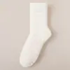 Calcetines de Lana Coralina Personalizados con Fleece Adicional y Calcetines Gruesos de Media Caña, Calcetines de Piso para el Hogar Unisex con Bordado de Goma de Puntos