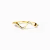 Anillos Minimalistas de Ola de Moda de Venta Caliente Transfronteriza para Mujer, Anillos de Alto Nivel con Patrón de Ondas de Agua a la Moda Estilo Europeo y Americano
