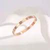 Pulsera de moda transfronteriza de acero de titanio con diez diamantes, hebilla de estrella egipcia, oro rosa de 18k, pulsera que no se desvanece, acero inoxidable para hombres y mujeres