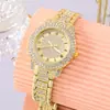 Relógio Feminino Fashion e Elegante Cravejado com Diamantes Yanyu Baú do Tesouro da Transmissão Ao Vivo Relógio de Quartzo Romano para Mulheres, Dropshipping de Peça Única