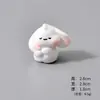 Miniatura de Coelho de Orelhas Caídas Desenho Animado Ornamento de Mesa Animal de Resina DIY Acessório Tendência de Caixa Surpresa Chaveiro