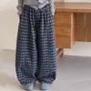 Pantalones Casuales de Otoño para Niñas Talla Mediana-Grande Ropa Nueva para Niños Niñas Pantalones a Cuadros Sueltos Versátiles Elegantes Pantalones para Niños Moda