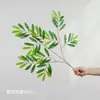 Flores artificiais em tons de verde, de haste única, para decoração de local de casamento, decoração de salão de casamento de luxo, arranjos florais de plástico