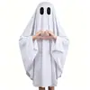 Capa con capucha de fantasma blanco para niños de Halloween Disfraz de fiesta de carnaval con temática del festival de fantasmas de Cosplay de Halloween