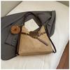 Mochila Grande de Color Block de Moda de Nicho para Mujer 2026 Nueva Bolso de Hombro Casual Bolso Retro para Salidas y Viajes