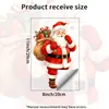 Adesivos eletrostáticos personalizados com tema de Natal feitos sob encomenda com base nos seus designs e amostras, Adesivos de vidro do Papai Noel para decoração de janela