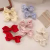 Grampo de Cabelo Doce e Fofo com Laço Coreano para Mulheres, Presilha para Mechas Laterais, Cabelos Quebrados, Grampo com Coração Feminino, Novo Acessório de Cabelo