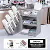 Portavasos de Papel de Acero Inoxidable Comercial, Estante Multifuncional de Almacenamiento para Cafetería, Portavasos, Popotes y Servilletas para Tienda de Té de Leche