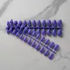 Nuevos Parches para Uñas 24 Piezas Color Puro Brillantes Ovalados Cortos Parches de Manicura Removibles Parches de Uñas Terminados Usables Parches de Uñas Postizas