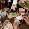 Livro de Materiais de Notas Adesivas Momo Transfronteiriço, Série Estilo de Vida Retrô, Papel Base Decorativo para Diários, 60 Folhas, 8 Designs