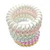 Anillo para el pelo de línea telefónica de sirena de dos colores alta elasticidad cara brillante combinación de colores coloridos cuerda para el pelo sin costuras banda para el pelo