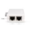 Conmutador de red interno y externo de dos puertos Maituo MT-RJ45-2M Conmutador de red dual 2 en 1 con enchufe sin cable de red