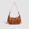 2026 Nuevo Bolso de Hombro Plegado de Nicho Estilo Ballet Lazo Bolso de Mujer Bolso de Hombro Bolso de Media Luna Texturizado