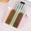 Velas espirales de 30 cm, 4 piezas/empaque de PVC, velas cónicas de color degradado con hilos en espiral, decoraciones románticas, centros de mesa coloridos para restaurantes