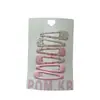 Pom.Kr Pinza para el pelo estilo coreano con estampado de gota de agua 5 cm Accesorios para el pelo de niños Pinza para flequillo dulce Pinza lateral para bebé